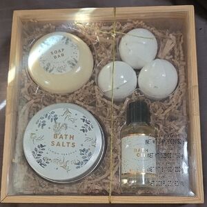 Cost Plus World Market Bath Soak & Bubbles Set - Cream and White